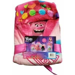 Dreamworks Trolls World Tour Hooded Bath Towel Wrap 24" x 50" Dream Works NEW